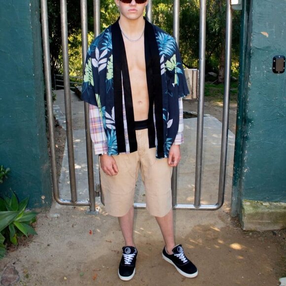 NWT Unity Service Upcycled Vintage Open Front Kimono Top Tropical Unisex - Picture 11 of 11